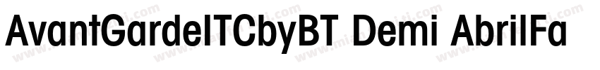 AvantGardeITCbyBT Demi AbrilFatface字体转换